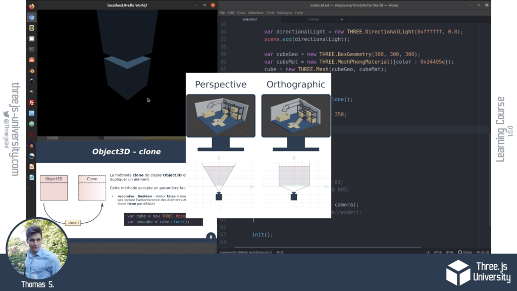 Three.js University Guide Complet – Hello World