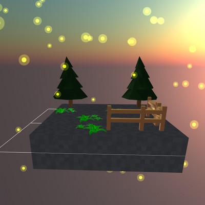 three.js particles fireflies