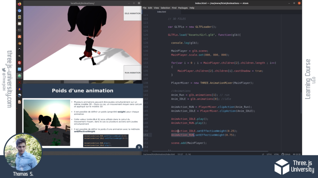 Three.js University Guide Complet – Animations