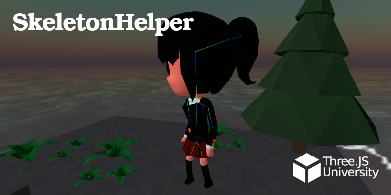 SkeletonHelper Three.JS